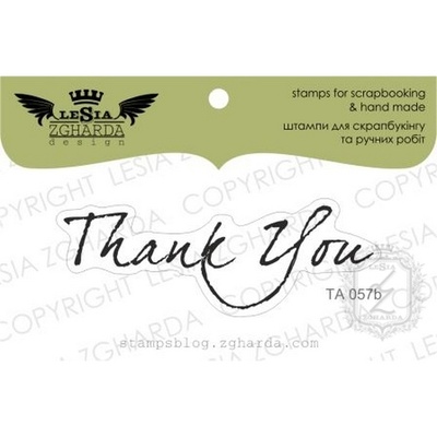 Акриловый штамп Lesia Zgharda TA057b Thank you, размер 5,9*2 см