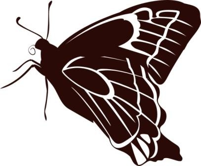 Акриловый штамп Stamp Butterfly 9 Бабочка, размер 4,8 * 3,9  см