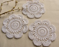 Уютный декор от LESHCHENKO- Вязаный круглый  ажурный мотив "Alexa" , 12,5см,  1шт