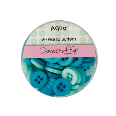 Набір ґудзиків від Dovecraft - Aqua, 60 шт.