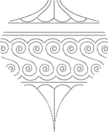 Резиновый штамп - Drop Ornament Outline  