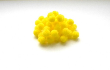 Помпон от ScrapBerry's, желтый, 1 см, 50 шт