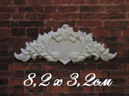 Пластиковый декор от Е.В.А - Вензель, 8,2х3,2 см