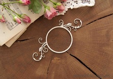 Чипборд від WOODchic - "Рамка кругла з завитками", 12x5.5см