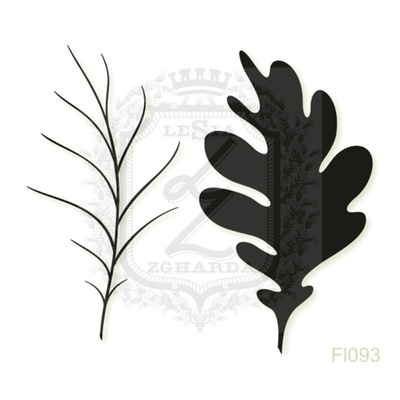 Акриловый штамп Lesia Zgharda FL093 Дубовый листок, набор из 2 штампов