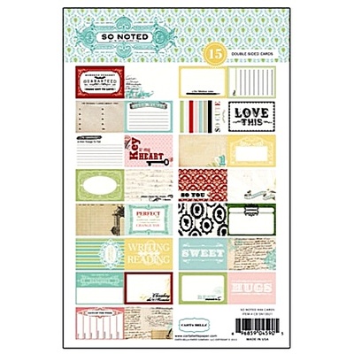 Карточки для журналинга Carta Bella So Noted - Card Pack