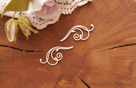 Чипборд от WOODchic - "Завиточки"