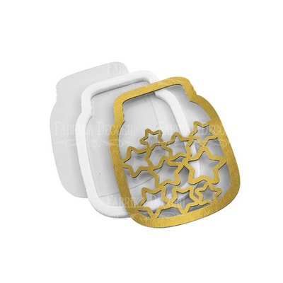 Заготовка для шейкера Баночка із зірками 7,5х10,5см, колір золото, ТМ Фабрика Декору