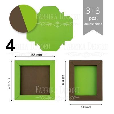 Набір паперових заготовок 008, ТМ Fabrika Dekoru, 6 штук, вибір кольору
