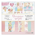 Набор бумаги для скрапбукинга от АртУзор «Весенние грёзы», 12 листов, 30,5 х 30,5 см, 180 г/м