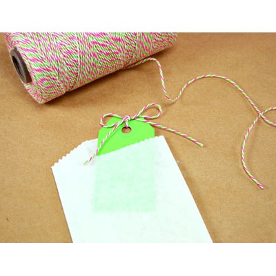 Бавовняний шнур від Divine Twine - Watermelon, 1 мм, колір кавуна (білий, червоний, зелений), 1м