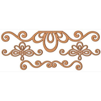 Набір декоративних елементів для шедоубокса №15, ТМ Фабрика Декору