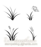 Набор мини-штампов N018 Листья, 4 штуки