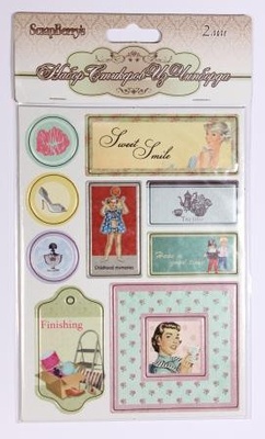 Наліпки з чіпборду від ScrapBerryʼs "Чарівна Усмішка", 9 шт.