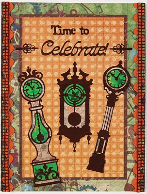 Набір наліпок - висічок HOTP - Time to Celebrate Dazzles Brown, розмір 1022,5см, 52