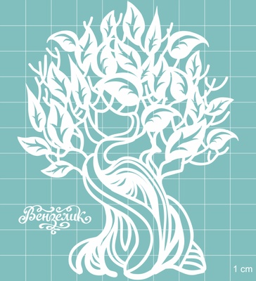 Чипборд від Вензелик - Дерево 03, розмір: 86x109 мм