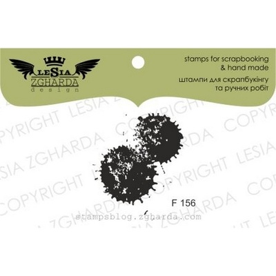 Акриловый штамп Lesia Zgharda F156 Клякса двойная, размер 2,7х3,2 см