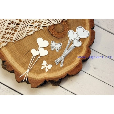 Ніж для вирубки "Шаріки з бантиком" від AgiArt