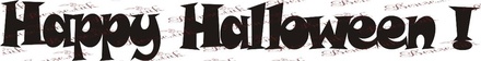 Чипборд від Вензелик - Напис "Happy Halloween! (великий), розмір: 58x148 мм