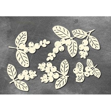 Набір чіпбордів Winter botanical diary 756, 10x15см, колір молочний, ТМ Фабрика Декору