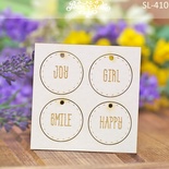 Чипборд від Вензелик - Набір підвісок 01, розмір: одного чіпборду 30 мм