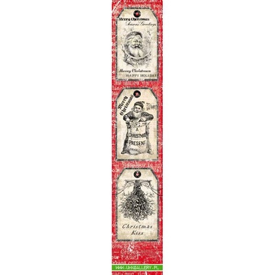 Смужка паперу UHK Gallery - Ho Ho Holmes, червоний фон, розмір 30x5.5см