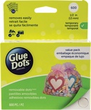 Клейові краплі Glue Dots — тимчасове приклеювання, 600 штук, 13 мм, у листах (50 аркушів)