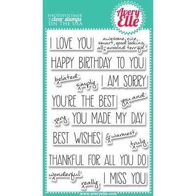 Акриловий штамп Avery Elle - Handwritten Notes Clear Stamps