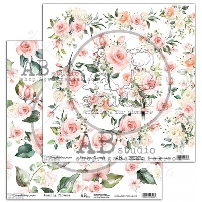 Аркуш скрап-паперу ABstudio - elements "Amazing flower"