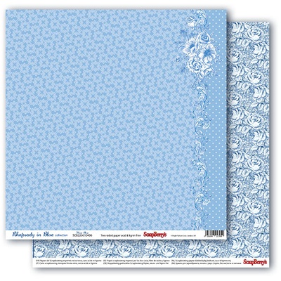 Набор бумаги для скрапбукинга от ScrapBerry's - Сапфировые мечты (6 + 2) УКР, 30,5х30,5 см, 190 гр/м