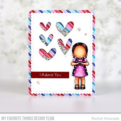 Ніж для вирубки My Favorite Things - Die-namics Lots of Hearts Hearts Outlines