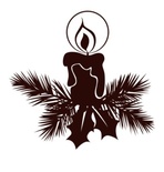 Акриловий штамп Christmas Stamp SR013 Свічка, розмір 3,6х3,4 см