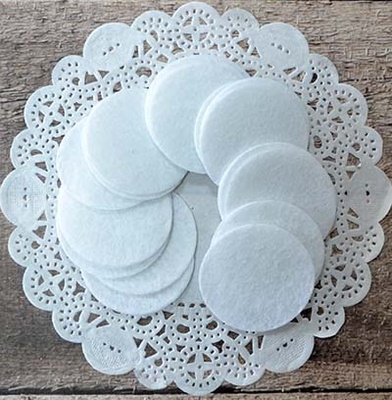 Декор фетровий від ScrapBerryʼs - Кружки білі, 4 см, 20 шт.