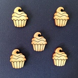 Деревʼяна фігурка WOOD-040 - Тістечко з кремом, 1 штука