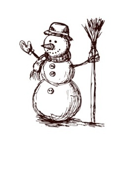 Акриловый штамп Christmas Stamp SR078 Снеговик, размер 4,4 * 5,7 см