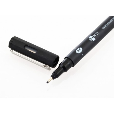 Графічний лінер ТМ Santi Fine Line, чорний, товщина лінії 0,5 мм.