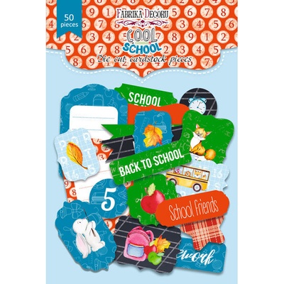 Набір висічок для скрапбукінгу, колекція Cool School, ТМ Фабрика Декору