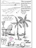 Набор акриловых штампов от Flourishes - Beach Life Stamp Set