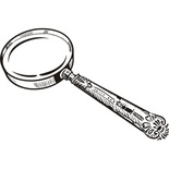 Акриловый штамп Stamp Increasing Glass RE021 Увеличительное стекло, размер 3,6 * 2,4 см