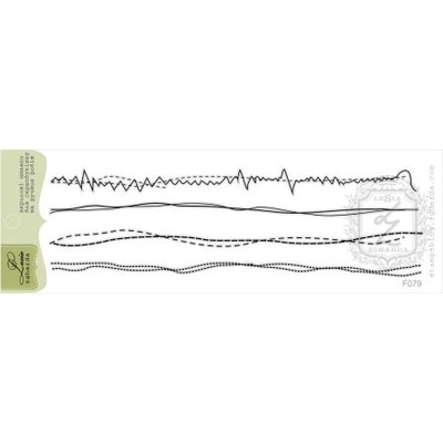 Акриловый штамп Lesia Zgharda F079 Швейная строчка любительская 3, 4 штуки, 19х13.5 см