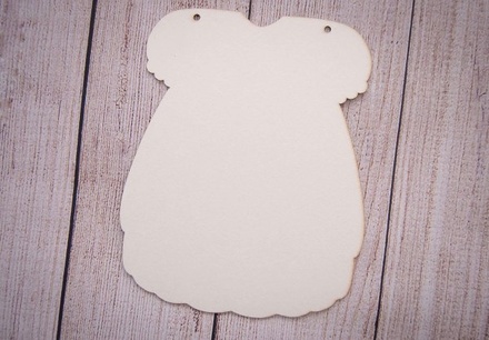 Заготовка для альбому від WOODchic - "Сукня", 6шт.