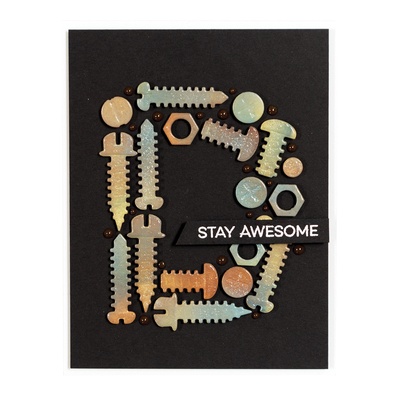 Ножи от Spellbinders - Die D-Lites Bolts & Nuts Etched Dies