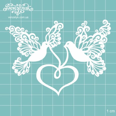 Чипборд от Вензелик - Пара голубей, размер: 100x73 мм