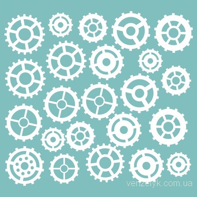 Чипборд від Вензелик - Набір шестерень, розмір: 150x150 мм