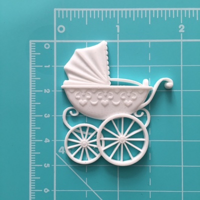 Пластиковое украшение от Е.В.A - Коляска, 4,5х5,1см