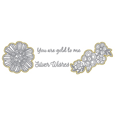 Ножі + штампи від Richard Garay - Silver Wishes, 4 штампу + 2 ніжка