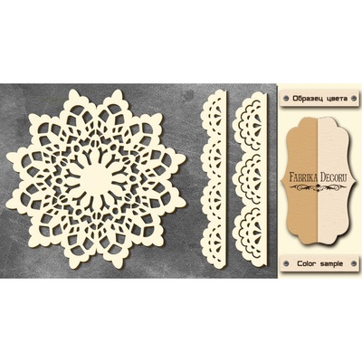 Чипборд Фабрика Декору - Зимова Серветка для, колір молочний, крафт