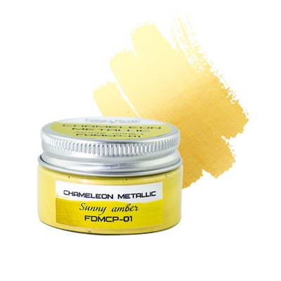 Краска хамелеон металлик. Цвет Cолнечный янтарь, ТМ Фабрика Декору