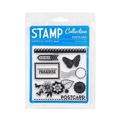 Набір акрилових штампів American Crafts - Acrylic Stamps - Postcard - Margarita