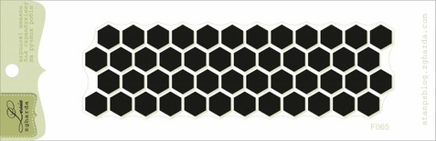 Акриловый штамп Lesia Zgharda F065 Фон Соты, размер 10,6х3,3 см.